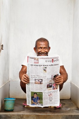Image result for defecation in toilet with newspaper